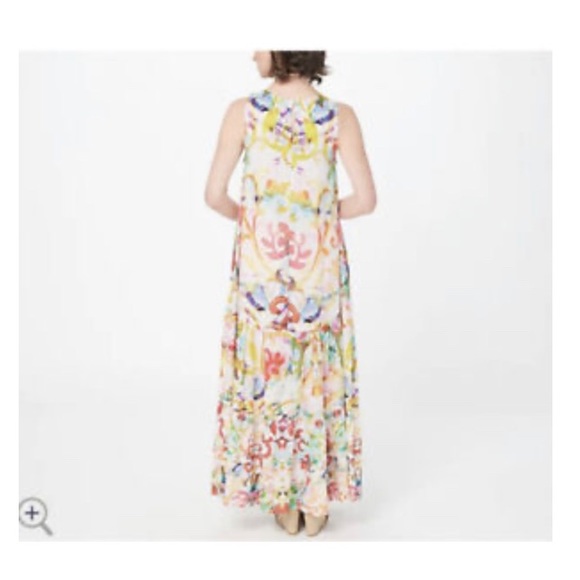 Tolani Collection Multicolor Sleeveless Scoop Neck Botanical Maxi Dress NWT XL - Picture 2 of 12